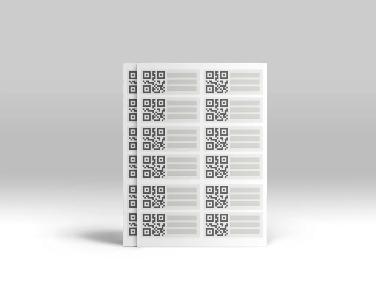 Sheets of 12 Scanventory QR code labels