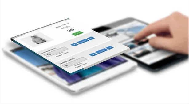 Product edit screen on a tablet