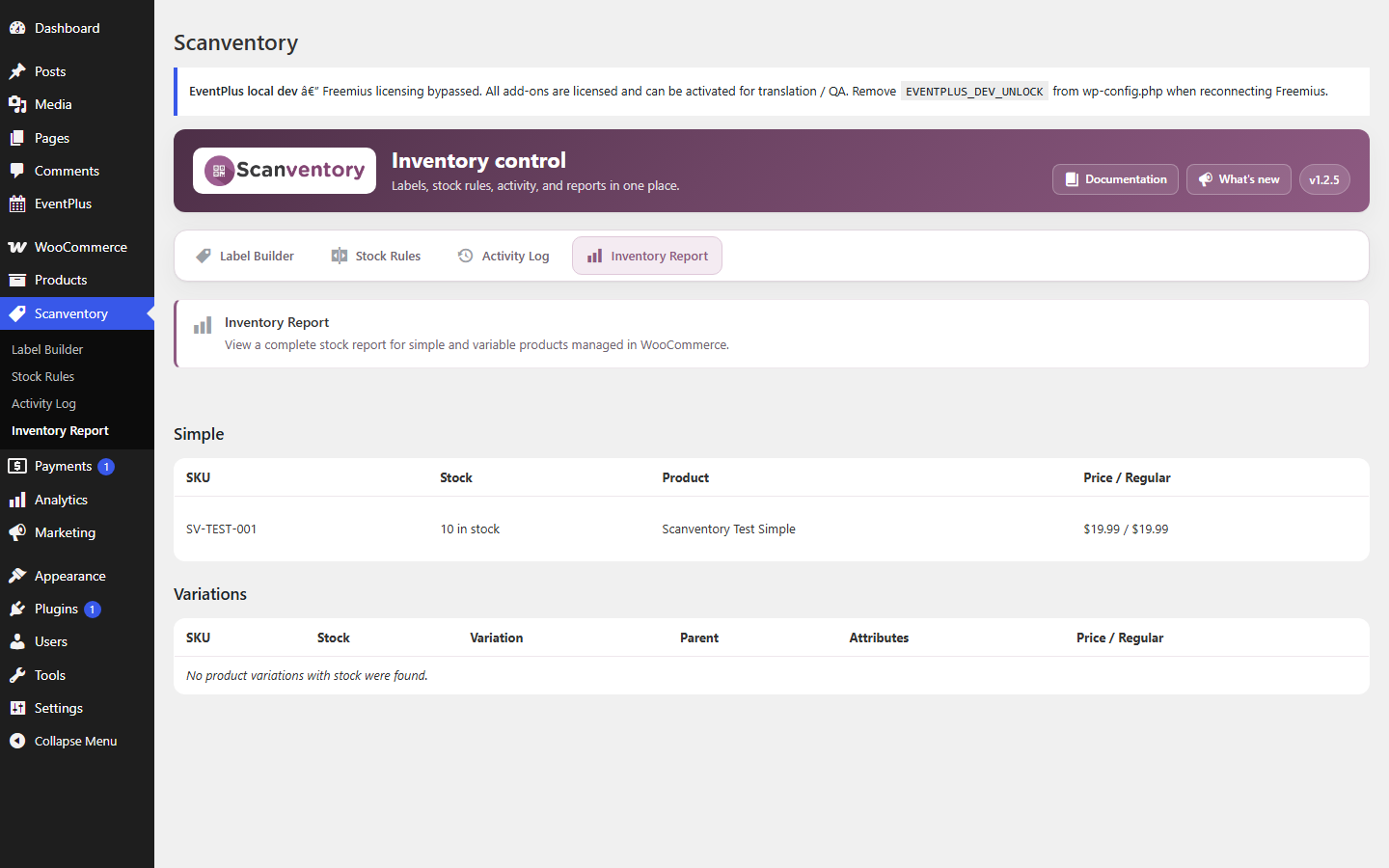 Inventory Report