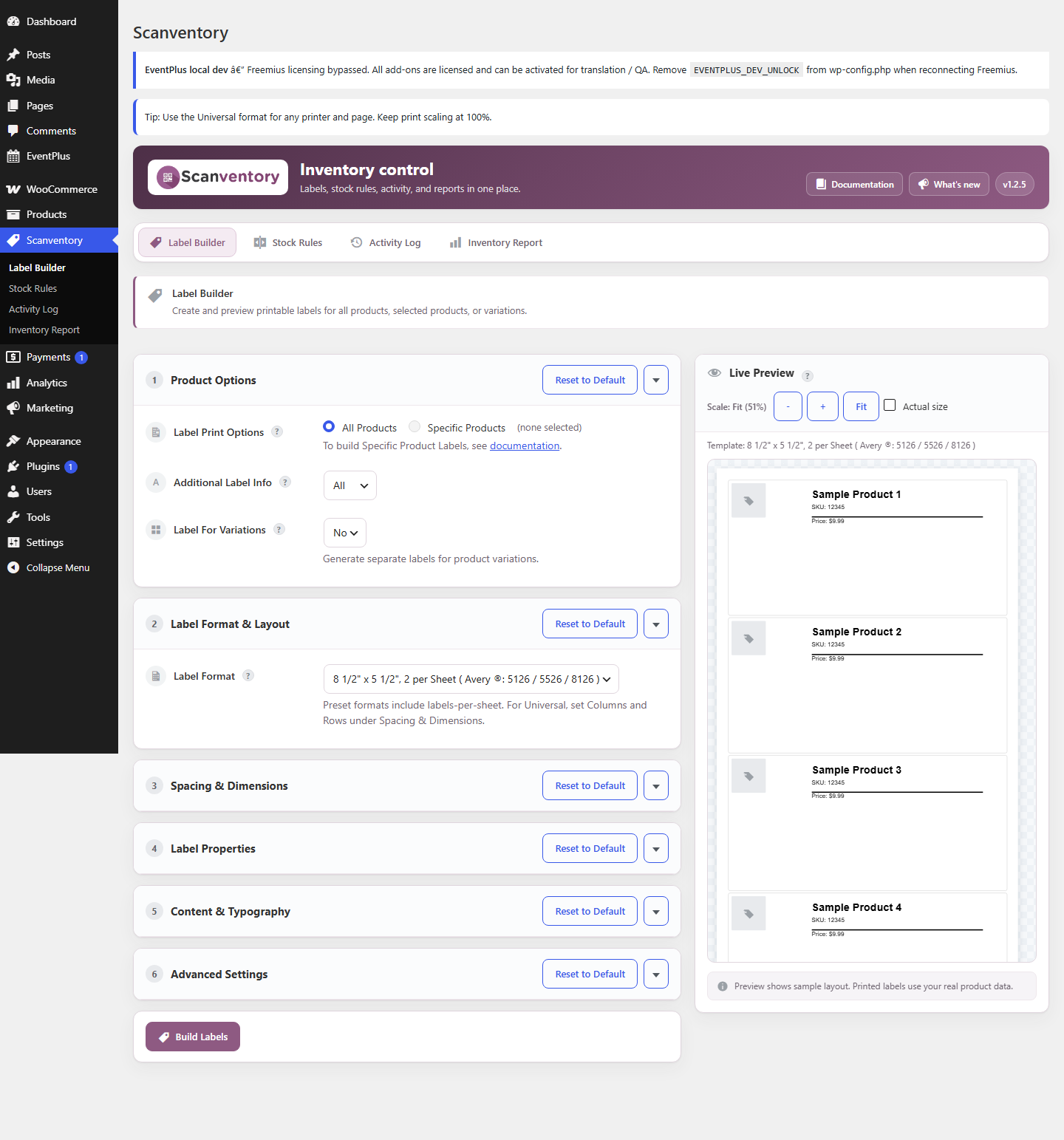 Label Builder overview